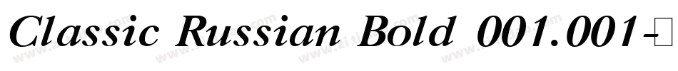Classic Russian Bold 001.001字体转换